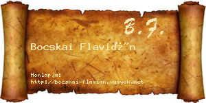 Bocskai Flavián névjegykártya